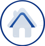 house blue icon